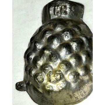 ANTICO 3PZ STAMPO STAMPI per CIOCCOLATO PELTRO '800 OLD MOULD MOLD PEWTER DUCK  