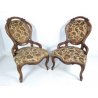 Coppia poltrone bergere liberty in noce