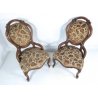 Coppia poltrone bergere liberty in noce