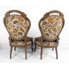 Coppia poltrone bergere liberty in noce
