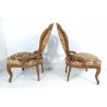 Coppia poltrone bergere liberty in noce