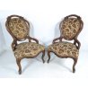 Coppia poltrone bergere liberty in noce