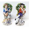 Coppia statuine porcellana Capodimonte - Suonatori