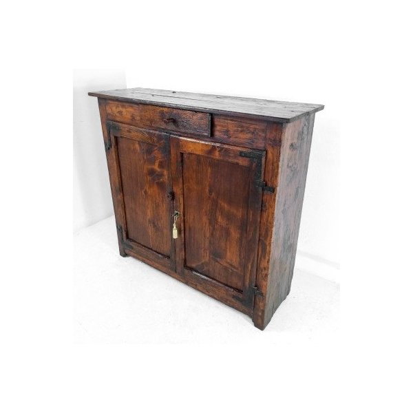 CREDENZA IN LEGNO NOCE MASSELLO ARTE POVERA