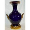 RARO VASO BIANSATO S.C.I. LAVENO BLU SEVRES OTTONE LIBERTY EPOCA 1900 OLD VASE