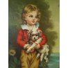 Dipinto a olio, D. VERCELLINA, Bambino con cane