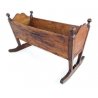 Culla in legno massello di rovere e pioppo, Ottocento