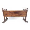 Culla in legno massello di rovere e pioppo, Ottocento