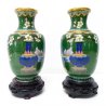 Coppia di vasi cinesi cloisonné - 1