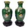 Coppia di vasi cinesi cloisonné - 1