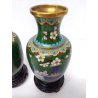 Coppia di vasi cinesi cloisonné - 1