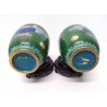 Coppia di vasi cinesi cloisonné - 1