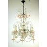 LAMPADARIO SOFFITTO STILE MARIA TERESA GOCCE CRISTALLO MURANO HANGING LAMP 50/60