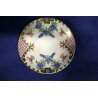 ANTICO set CAFFE' TETE A TETE Limoges FRANCE CERAMICA PORCELAIN DECORO FIORI ORO