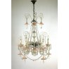 LAMPADARIO SOFFITTO STILE MARIA TERESA GOCCE CRISTALLO MURANO HANGING LAMP 50/60
