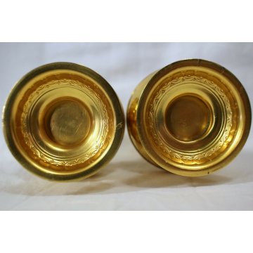  COPPIA ANTICHI VASI JAR VERMEIL BASSORILIEVO PUNZONATI INGHILTERRA IXXsec  UK
