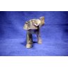 ANTICA FIGURA CERAMICA ELEFANTE ASIATICO SCULTURA FIRMATO ARTE ANIMALIER '900  