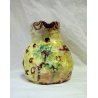 ANTICO GRANDE VASO BROCCA GREZZA RUSTICA CERAMICA SMALTATA GALLI Metà '900 old 