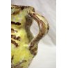 ANTICO GRANDE VASO BROCCA GREZZA RUSTICA CERAMICA SMALTATA GALLI Metà '900 old 