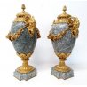 Coppia urne, marmo e bronzo, Colin Paris