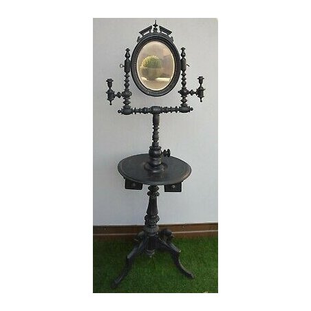 ANTICA TOILETTE Barocchetto EPOCA 1800 2 CANDELABRO SPECCHIERA PSICHE SPECCHIO