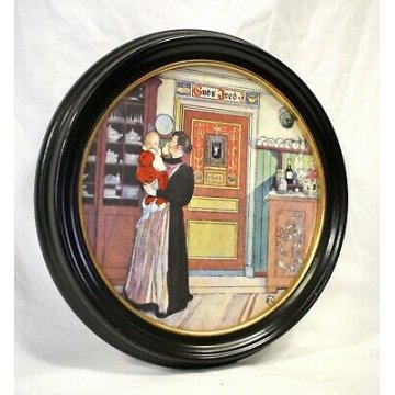 ANTICO PIATTO Ceramica Carl Larsson   6 ROYAL COPENAGHEN PORCELAIN DENMARK