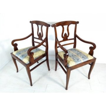 Coppia sedie stile CARLO X,...