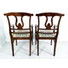 Coppia sedie stile CARLO X, in noce