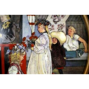 ANTICO PIATTO Ceramica Carl Larsson ROYAL COPENAGHEN PORCELAIN DENMARK '900