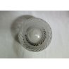 VASO CRISTALLO MOLATO SFERA DESIGN SPIRALE '900 VETRO OLD GLASS VASE SCULPTURE 