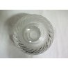 VASO CRISTALLO MOLATO SFERA DESIGN SPIRALE '900 VETRO OLD GLASS VASE SCULPTURE 