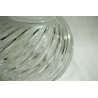 VASO CRISTALLO MOLATO SFERA DESIGN SPIRALE '900 VETRO OLD GLASS VASE SCULPTURE 