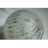 VASO CRISTALLO MOLATO SFERA DESIGN SPIRALE '900 VETRO OLD GLASS VASE SCULPTURE 