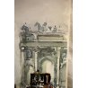 DIPINTO Antonello Zecca ACQUERELLO PAESAGGIO MILANO SCOMPARSA Edicola al parco
