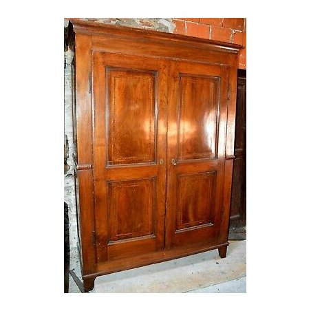 ANTICO ARMADIO INTARSIATO GUARDAROBA LOMBARDO NOCE epoca 1800 ANCIENT WARDROBE
