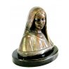 SCULTURA RAME ARGENTATO Madonna VERGINE MARIA DECO' SCULPTURE VIRGIN MARY 