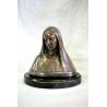 SCULTURA RAME ARGENTATO Madonna VERGINE MARIA DECO' SCULPTURE VIRGIN MARY 