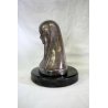 SCULTURA RAME ARGENTATO Madonna VERGINE MARIA DECO' SCULPTURE VIRGIN MARY 