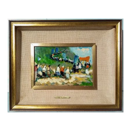 Dipinto Cirano CASTELFRANCHI, Processione Corpus Domini