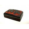ANTICA SCATOLA  LACCA CINESE CLOISONNE' INTAGLIATA TRAFORATA BOX LID CHINA '900