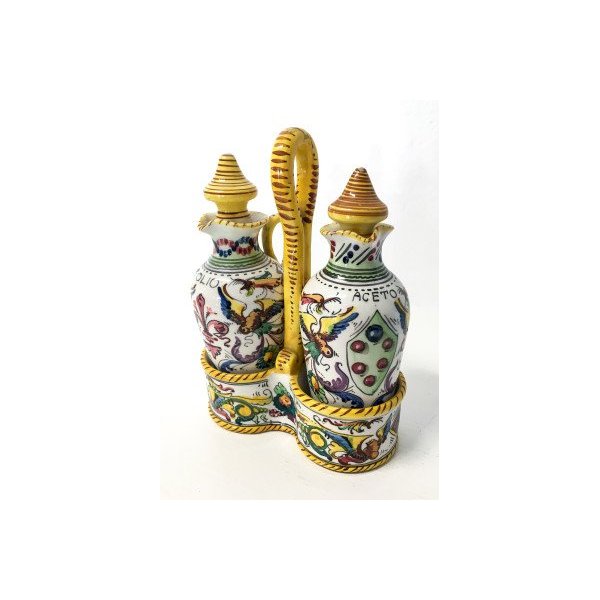Kit porta olio e aceto in ceramica – La bottega del Pollino