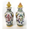 Porta olio e aceto in ceramica dipinta, Deruta