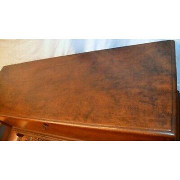 ANTICA CASSAPANCA LOMBARDA legno NOCE epoca 700 OLD WOOD CHEST RINASCIMENTALE