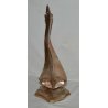 ANTICA STATUA SCULTURA PAPERA OCA OSVALDO PIVETTA 1922 CERAMICA LAMINATA UCCELLO