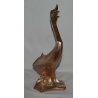 ANTICA STATUA SCULTURA PAPERA OCA OSVALDO PIVETTA 1922 CERAMICA LAMINATA UCCELLO