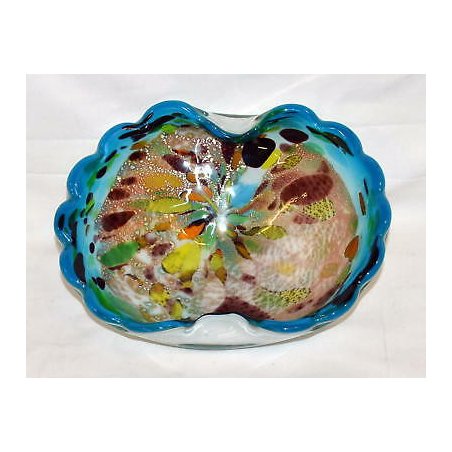 GRANDE VASO DESIGN ORIENTE DINO MARTENS AURELIANO TOSO MURANO VETRO TUTTI FRUTTI