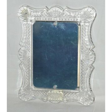 CORNICE PORTAFOTO CRISTALLO SCATOLA WATERFORD CRYSTAL PICTURE FRAME RITRATTO OLD