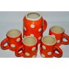 ANTICO SET 5pz CERAMICA BROCCA TAZZE CALICI DESIGN Pucci Rometti Umbertide 1940