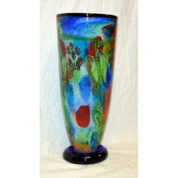 GRANDE VASO DESIGN DINO MARTENS AURELIANO TOSO MURANO FRAMMENTATI 42 CM 6 KG OLD