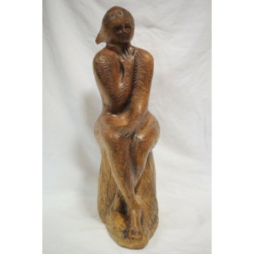 SCULTURA  Floriano Catanzaro MODERNA TERRACOTTA NUDO DI DONNA  META' 900 h36